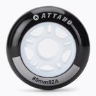 Ratukai riedučiams ATTABO Wheels 80 mm 4 vnt. Juodi