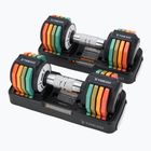 Reguliuojamų hantelių rinkinys TREXO 2 x 5 kg multicolor