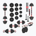 HMS SGN120 Pro Set 6W1 20 kg svarmenų rinkinys juoda/raudona