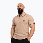 Vyriški polo marškinėliai Octagon Legion Tipped Small Logo 3D Polo beige