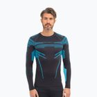 Vyriški termoaktyvūs marškinėliai ilgomis rankovėmis Brubeck Dry graphite/blue