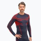 Vyriškas tamsiai mėlynos/raudonos spalvos šiltas megztinis Brubeck LS15700 Dry