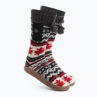 Šildomos šlepetės su kojinėmis Glovii GOB baltos/raudonos/pilkos