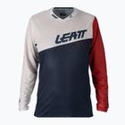 Leatt MTB 4.0 Ultraweld vyriški dviratininko marškinėliai baltos ir tamsiai mėlynos spalvos 5021120400