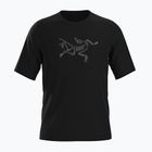 Vyriški bėgimo marškinėliai Arc'teryx Cormac Logo black heather