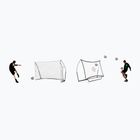 QuickPlay Kickster Academy kombinuoti futbolo vartai su atšokusiu kamuoliu 240 x 150 cm balti QP0535