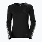 Moteriški termoaktyvūs marškinėliai Helly Hansen Lifa Active Stripe Crew juodi