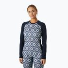 Moteriški termoaktyvūs marškinėliai Helly Hansen Lifa Merino Midweight Graphic Crew navy star pixel