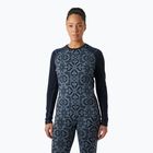 Moteriški termoaktyvūs marškinėliai Helly Hansen Lifa Merino Midweight Graphic Crew navy nordic rose aop