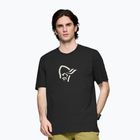 Vyriški marškinėliai NORRONA Cotton Viking caviar black/snowdrop