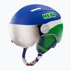 Vaikiškas slidinėjimo šalmas Head Mojo Visor Jr blue/green/silver red