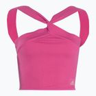 Moteriškas topas adidas Ribbed Active Seamless Halter Bralette 3D semi lucid fuchsia