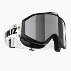 Vaikiški slidinėjimo akiniai Bliz Liner Jr black white logo/brown&silver mirror