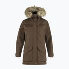 Moteriškas šiltas paltas Fjällräven Nuuk Parka tamsios ąžuolo spalvos