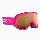 Vaikiški slidinėjimo akiniai POC POCito Retina Jr S2 fluorescent pink/partly sunny light orange
