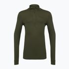 Vyriškas termoaktyvus džemperis Pinewood Abisko Merino Base Layer Half Zip d.mossgreen
