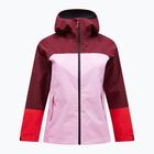 Moteriška striukė nuo lietaus Peak Performance Trail Hipe Shell Jacket obscure/morning dew/red