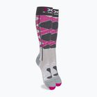 Moteriškos slidinėjimo kojinės X-Socks Ski Control 4.0 pilkai rožinės spalvos XSSSKCW19W