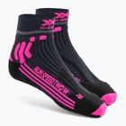 Moteriškos bėgimo kojinės X-Socks Run Speed Two 4.0 dolomite grey/neon flamingo