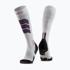 Slidinėjimo kojinės X-Socks Ski Expert Silk Merino Otc white/lavender