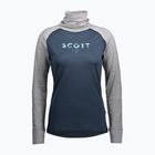 Moteriški termoaktyvūs marškinėliai SCOTT Defend Merino High Neck light grey melange/dark blue