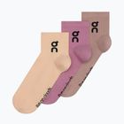 Kojinės On Logo Sock Mid 3 pack sherbet/rhodonite