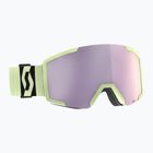 Slidinėjimo akiniai SCOTT Shield AMP Pro acid yellow/amp pro lavender chrome
