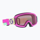 Vaikiški slidinėjimo akiniai SCOTT Witty SGL neon pink/enhancer