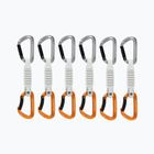 Laipiojimo atotampos Mammut Sender Keylock 12 cm Quickdraws 6 pcs. straight gate/bent gate key lock, light grey/gold