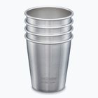Turistiniai puodeliai Klean Kanteen Pint Cup 4 vienetai brushed stainless