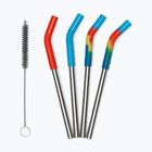 Šiaudeliai KLEAN KANTEEN Straw 8 mm Short 4 pcs. multi colored