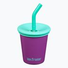 Puodelis Klean Kanteen Kid's Steel Straw Lid 296 ml sparkling grape