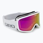 Vaikiški slidinėjimo akiniai Giro Stomp white wordmark/ amber pink