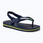 Vaikiški sandalai Havaianas Baby Brasil Logo II navy blue / citrus yelloew