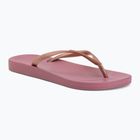 Moteriškos šlepetės per pirštą Ipanema Anat Tan lilac/metallic pink