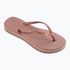 Moteriškos šlepetės per pirštą Havaianas Slim Platform crocus rose