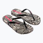 Moteriškos šlepetės per pirštą Ipanema Animal Print VI beige/black/pink