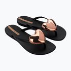 Moteriškos šlepetės per pirštą Ipanema Maxi Fashion black/bronze