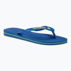 Šlepetės per pirštą Havaianas Brasil Logo Neon star blue /  star blue