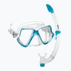 Paviršinio nardymo rinkinys Mares Wahoo aqua/white/clear