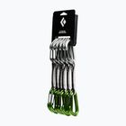 Laipiojimo atotampų rinkinys Black Diamond Litewire Quickpack Set 6 pcs. 12 cm envy green