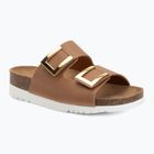 Moteriškos šlepetės Scholl Montery 2 Straps Ad Med cognac