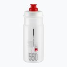 Dviračio vandens butelis Elite Jet 550 ml clear/red logo