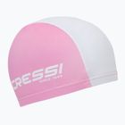 Cressi Tago rožinė/balta vaikiška plaukimo kepuraitė