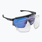 SCICON Aerowatt juodi blizgūs/sknpp daugiaspalviai mėlyni dviratininkų akiniai EY37030200