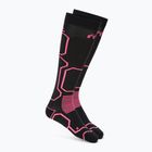 Slidinėjimo kojinės Mico Medium Weight Warm Control Ski black fluorescent fuchsia