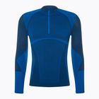 Vyriški Mico Warm Control Zip Neck termo marškinėliai mėlyni IN01852