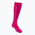 Moteriškos Mico vidutinio svorio slidinėjimo kojinės Warm Control Pink CA00226