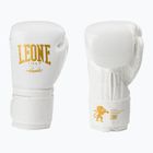 LEONE bokso pirštinės 1947 Black&White baltos spalvos GN059