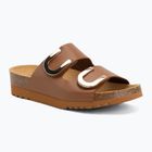 Moteriškos šlepetės Scholl Montery 2 Straps Ad Med cognac